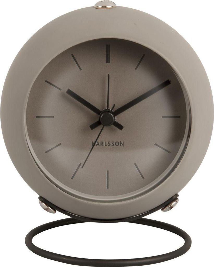Karlsson - Wecker Nirvana Globe - Dunkelgrau - Ø9,5cm