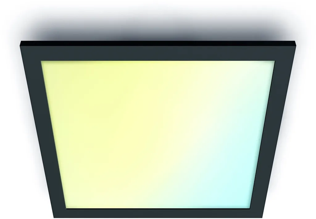 Plafonnier LED Connecté 36W Noir WiZ - Dalle Lumineuse Dimmable WiFi