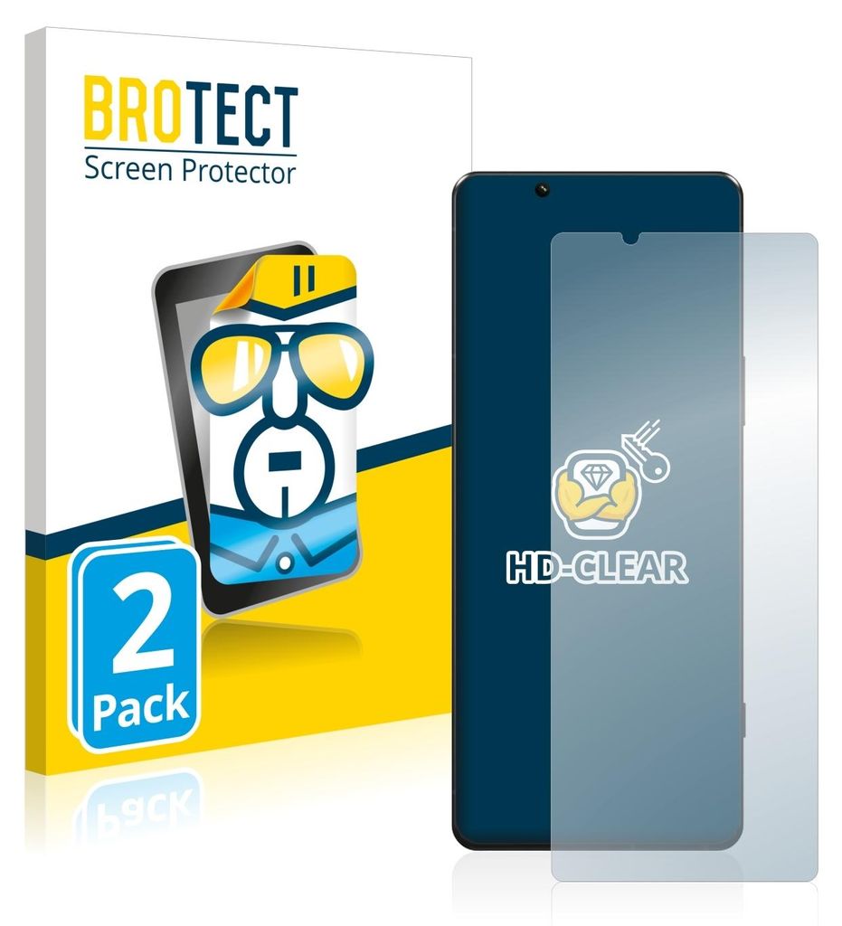 2x Für Sony Xperia 5 IV Schutzfolie BROTECT Displayschutz Display Schutz Folie Klar Transparent