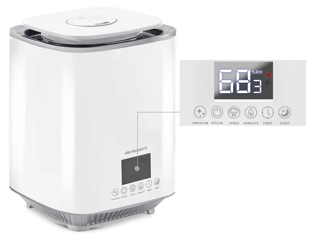 Humidificateur d'air maison Berdsen BD-502 blanc avec diffuseur brume - 9