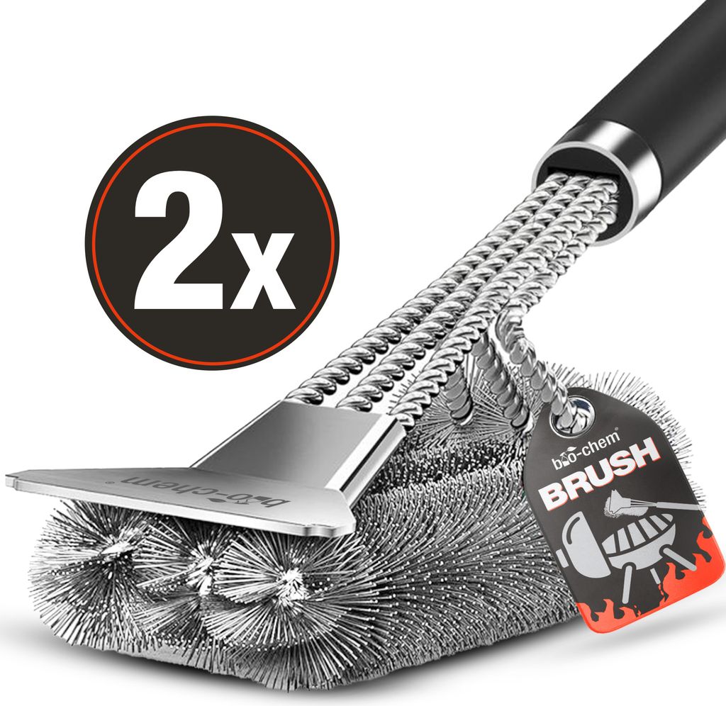 bio-chem 2X Grillbürste - Robust & Ergonomisch - Extra Produktbild 