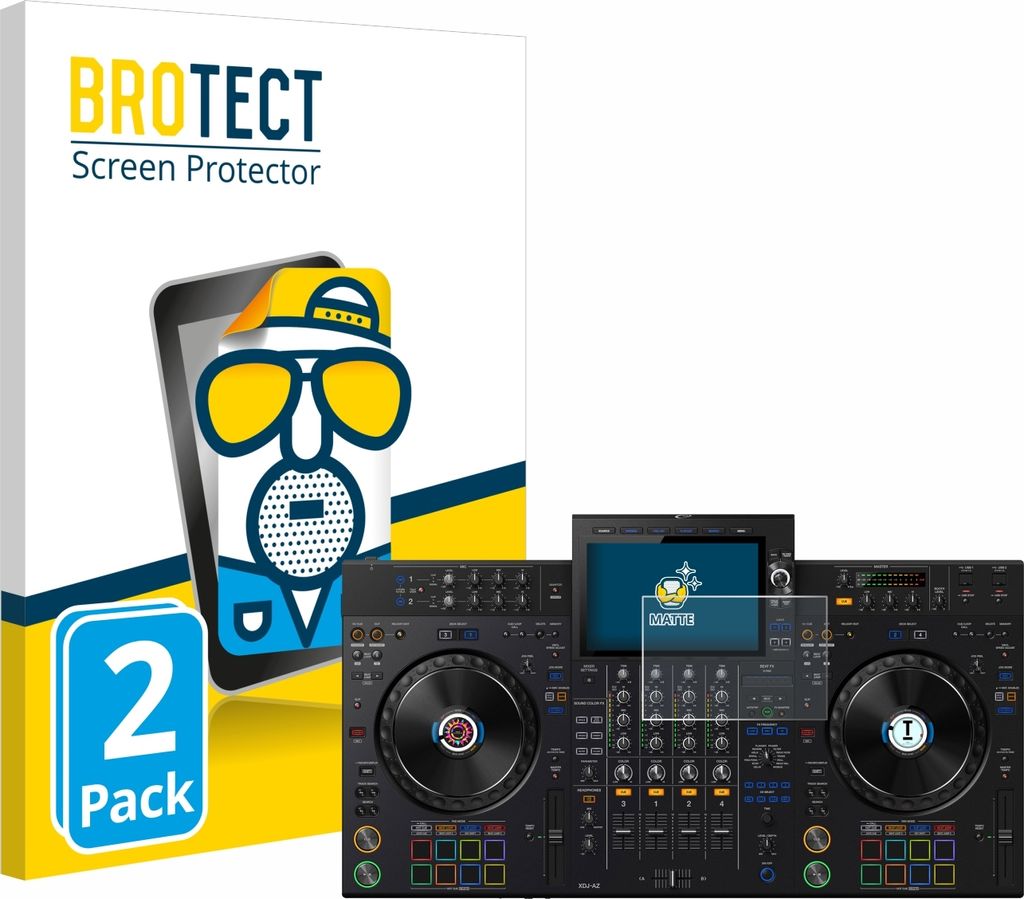 2x BROTECT Schutzfolie für Pioneer XDJ-AZ Displayschutz Displayschutzfolie Folie Matt Entspiegelungsfolie