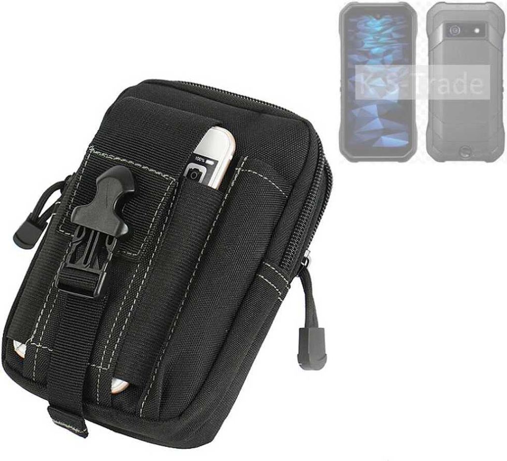 K-S-Trade Gürtel Tasche kompatibel mit Kyocera DuraForce EX Gürteltasche Holster Schutz Hülle Handy Hülle Smartphone outdoor Handy-Hülle schwarz