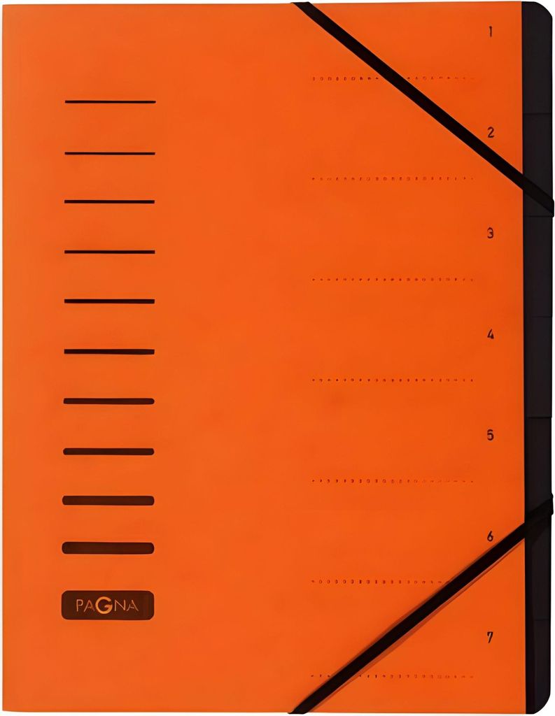 PAGNA Ordnungsmappe 7 Fächer orange