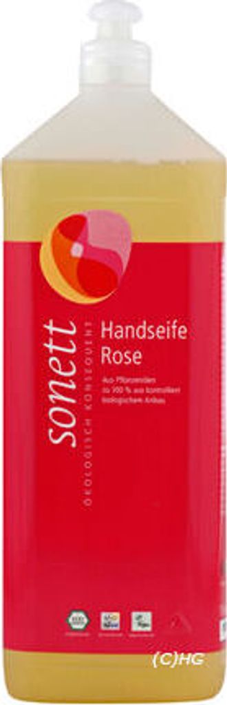Sonett Handseife Rose – 300 Ml (Packung Mit 2 Flaschen), 100% Bio & Biologisch Abbaubar