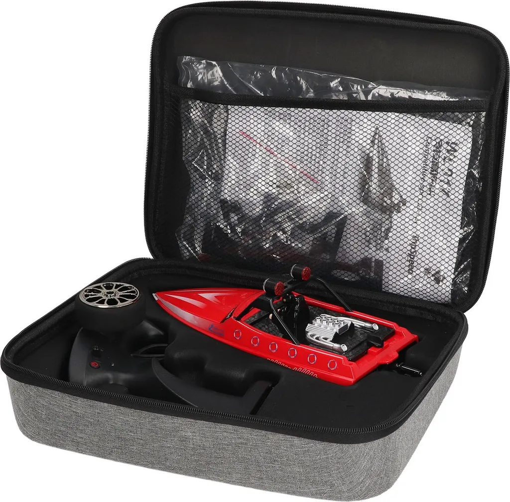 Bateau télécommandé 80m rouge - Jeu d'extérieur pour lac et piscine RC - 2