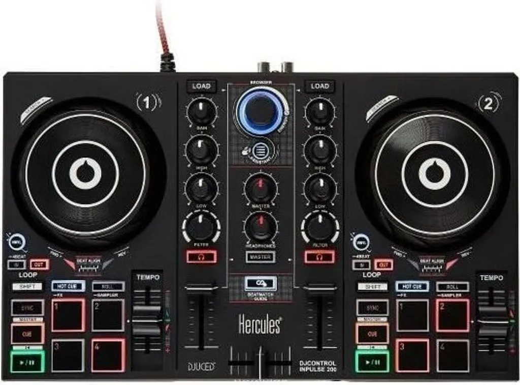 Hercules DJ Learning Kit 4780900 - Pack Contrôleur DJ Complet pour Débuter