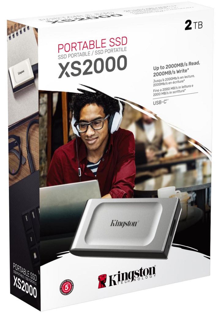 Kingston Technology XS2000 2 TB Czarny, Srebrny Zdjęcie produktu 