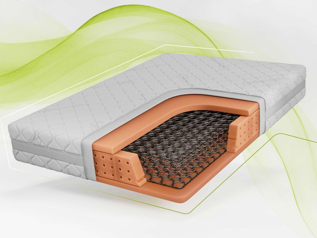 MKS MEBLE Bonell-Federkern Matratze TOVA, 16 cm hoch, atmungsaktiv, antiallergischer Bezug, Härte H3 - SIVO - 200 x 200 cm