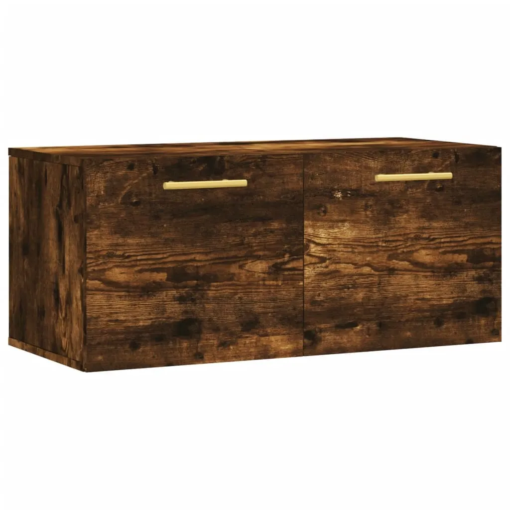 Pensile Rovere Fumé 80cm - Mobile Contenitore a Parete Salvaspazio