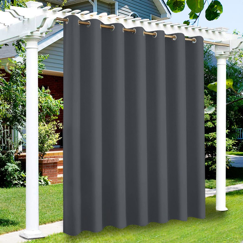 Topchances 2er-Set Übergröße Indoor Outdoor Vorhang Aussenvorhang 254*213cm(B x H), Winddicht Wasserabweisend Sichtschutz Sonnenschutz UVschutz ...