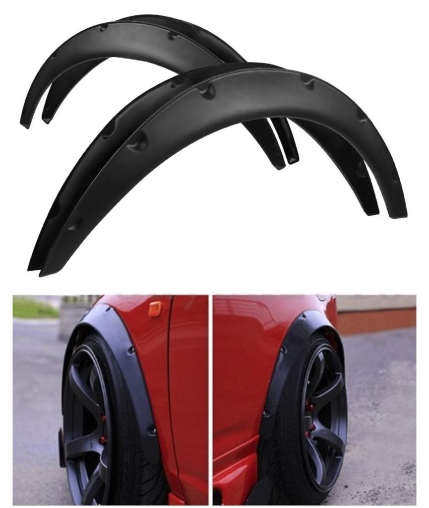 Kotflügelverbreiterungen (Flares/Brauen) aus PVC, vorne + hinten, 4 Stück, 1 Satz