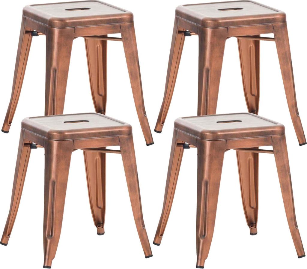 4er Set Hocker HLO-CP82 kupfer