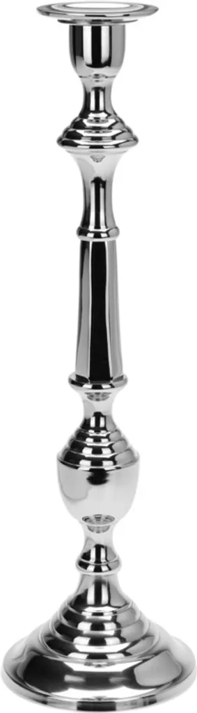 OFFERTA XL: Candeliere Metallo Pesante 48cm Argento - Modello 1