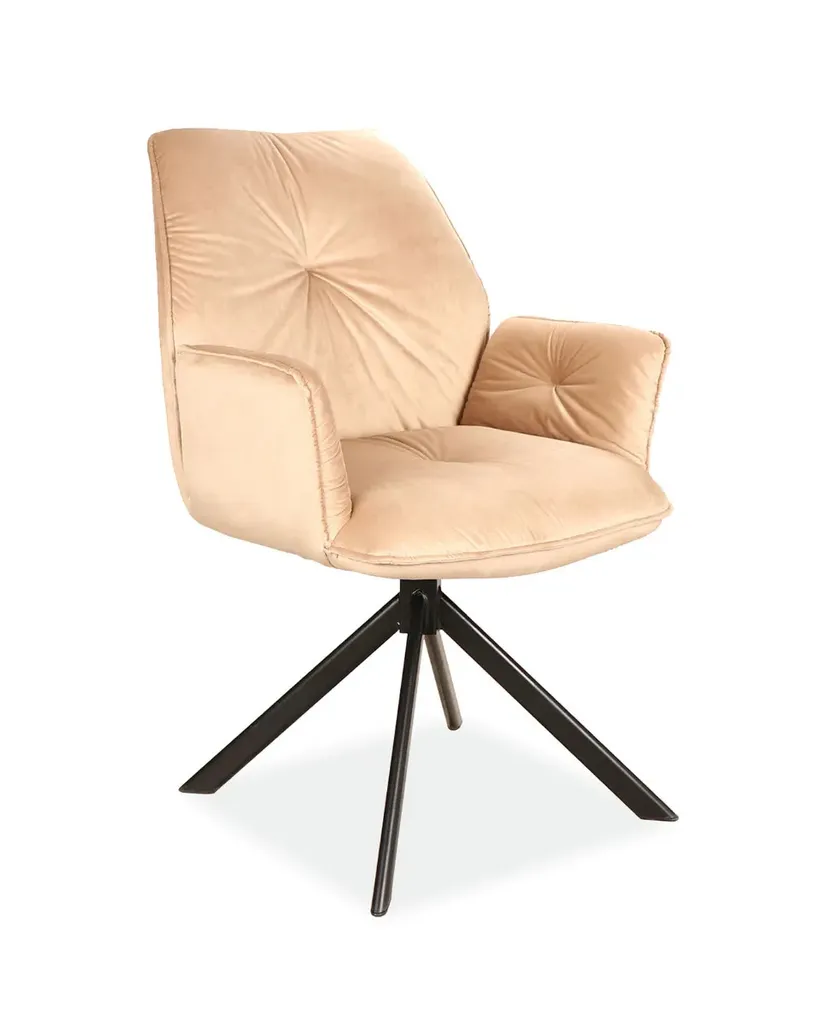Sedia girevole JADRANA 2 - beige / nero