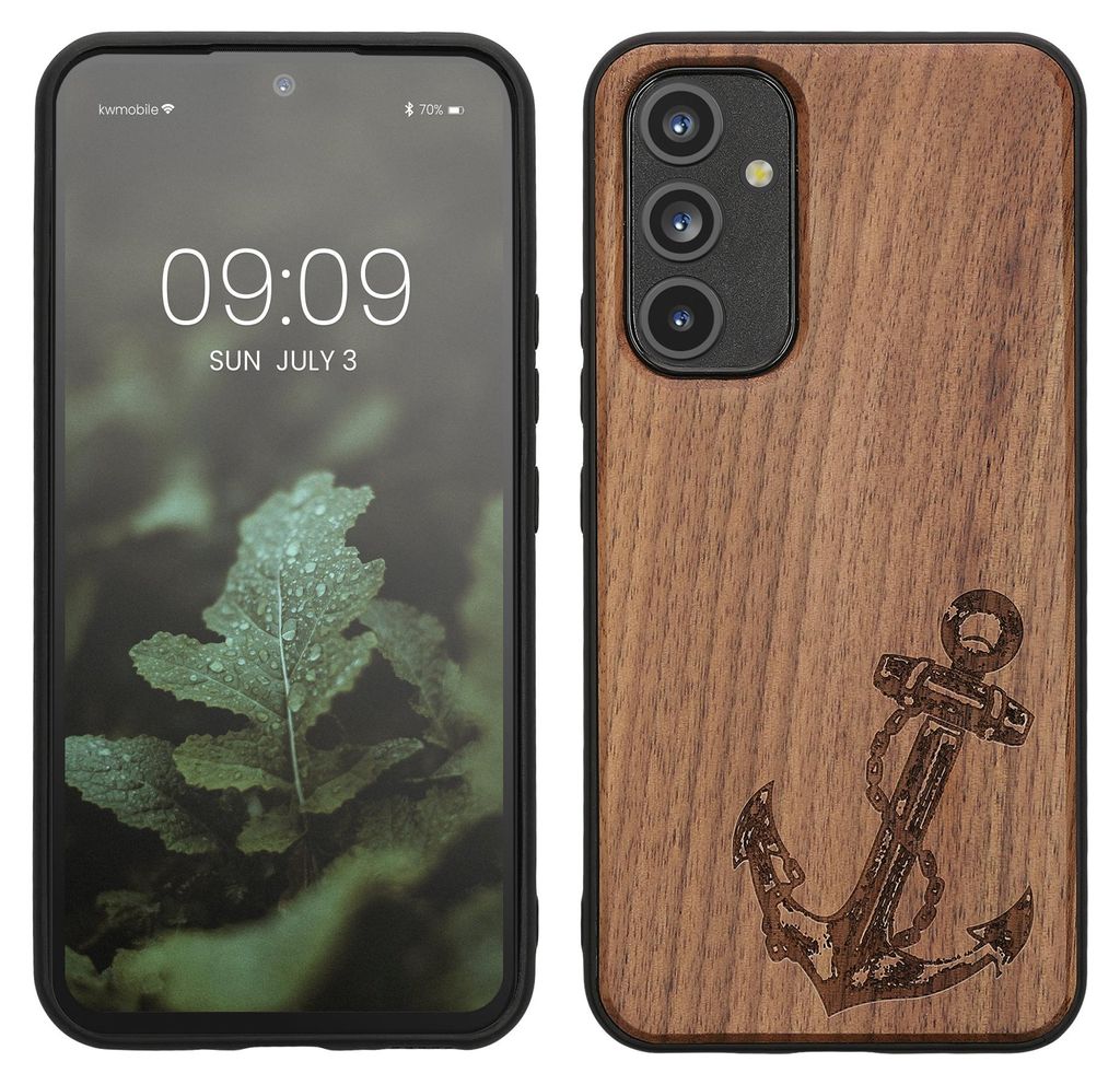 kwmobile Handyhülle für Samsung Galaxy A54 5G Hülle Holz - Produktbild 