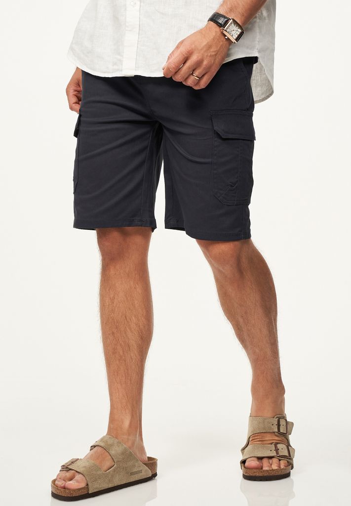 SOULSTAR Herren Cargoshorts mit Stretchanteil Kurze Hose für Herren Sommershorts mit Elasthan-Anteil & Gummibund - Bermuda Regular-Fit