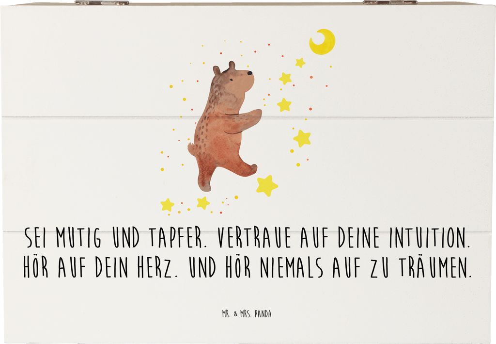 Mr. & Mrs. Panda Kiste Mutig zu sich selbst stehen 22 x 15 cm - Weiß - Geschenk, Einzigartigkeit, Lebenshilfe, Stärke, fotobox, Glauben, Box, Zuv...