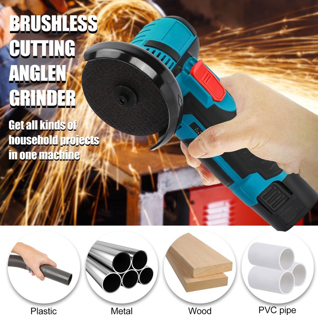 Mini-Winkelschleifer Scharfe Zähne Schnelles Schneiden Wiederaufladbar 12V Kabelloser Bürstenloser Elektro-Winkelschleifer für Holz PVC Rohr Fliese