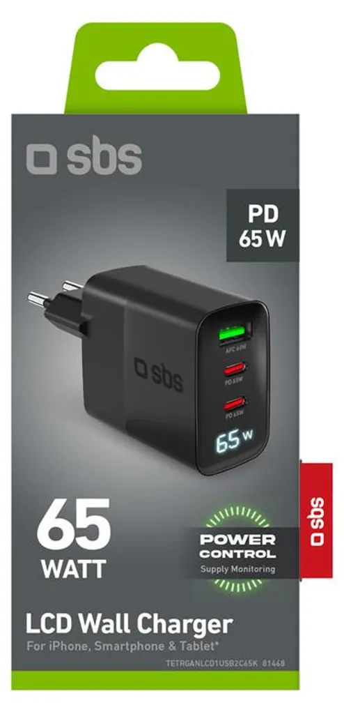 Chargeur de Voyage 65W SBS : Alimentation Rapide pour Laptop et Mobile - 2