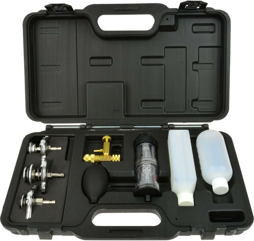 GEKO | Zylinderkopfdichtung Tester, Lecktester CO2, für alle Autos und Motorräder, Test Zylinderkopf Dichtung, Kühlsystem Dichtheitsprüfset