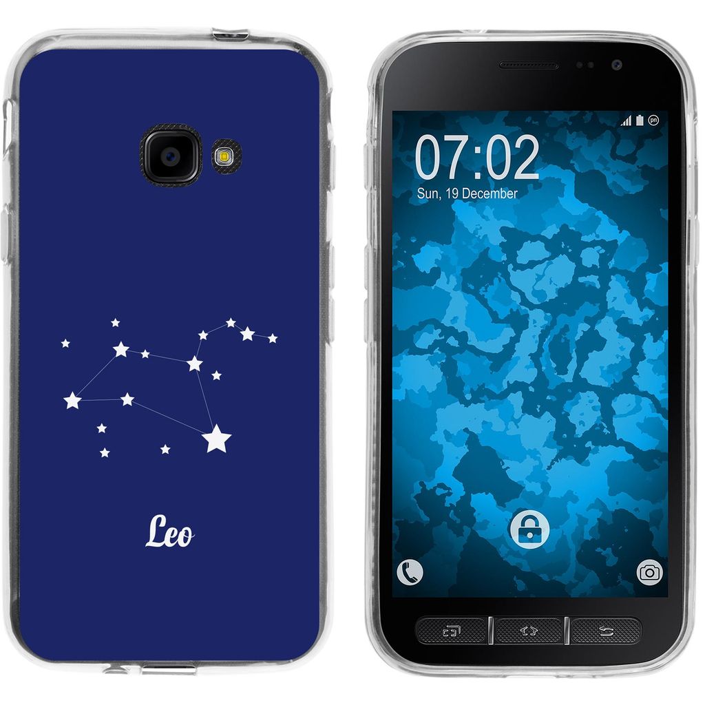 PhoneNatic Case kompatibel mit Samsung Galaxy Xcover 4 / 4s Silikon-Hülle SternzeichenLeo M4