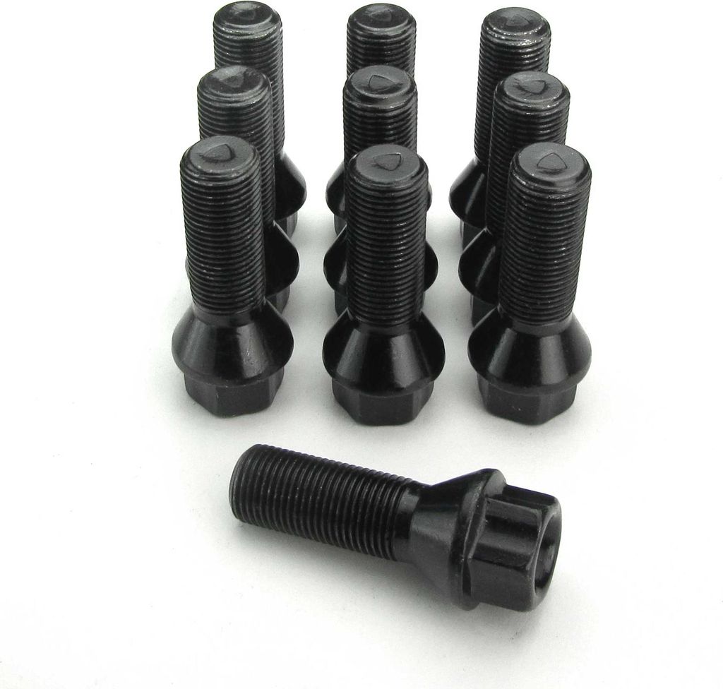 10x Radbolzen Radschrauben Spurverbreiterung Alufelgen Kegelbund M14 x 1,25 48mm