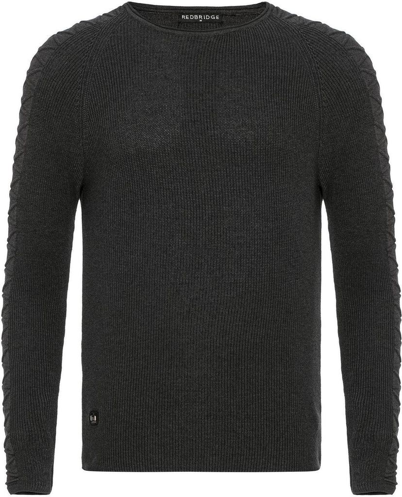 Red Bridge Herren Strickpullover Pullover Slim-Fit Cross lines