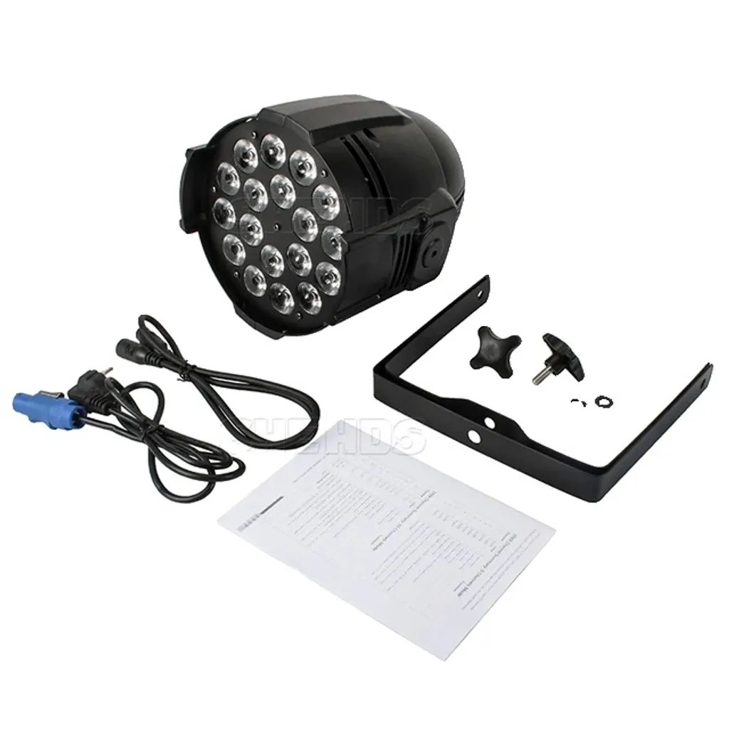Projecteur LED Par 18x12W RGBWA UV silencieux contre la chauffe