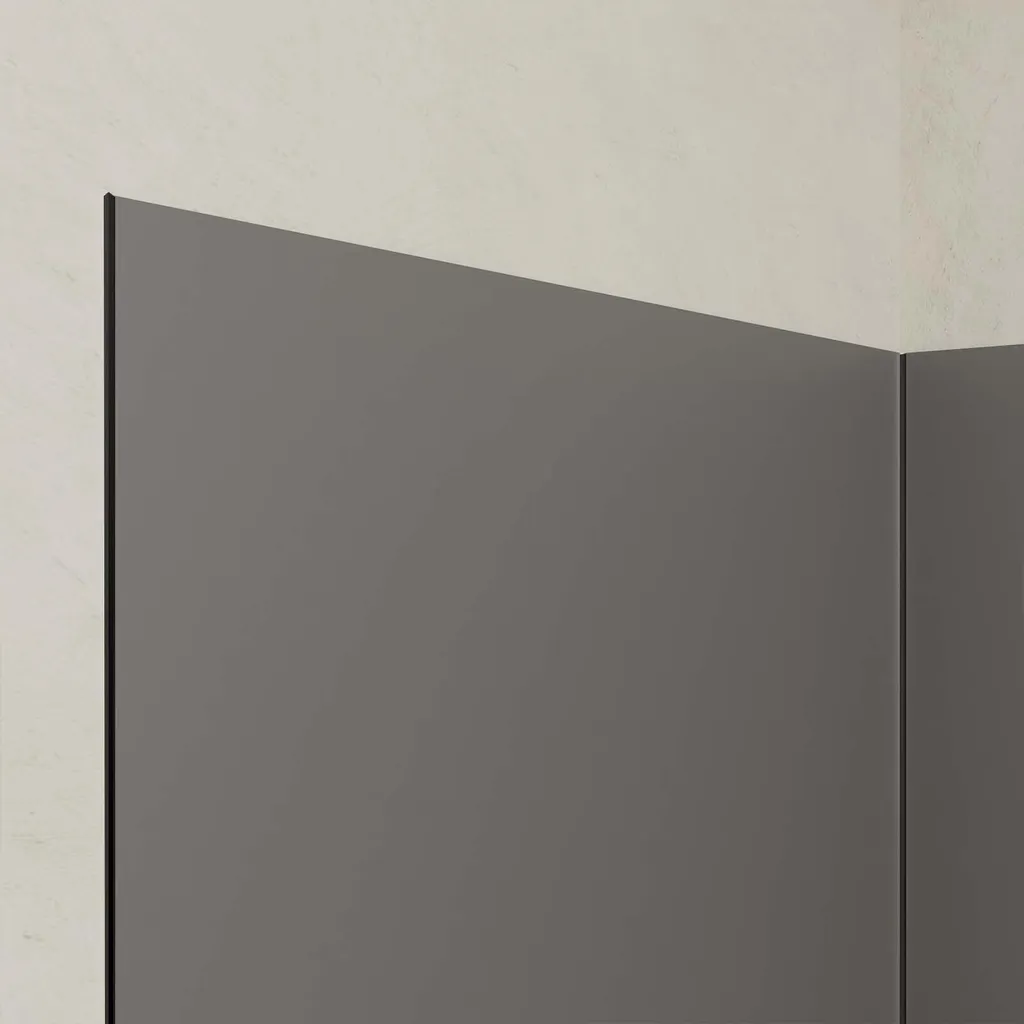 Panneaux Aluminium Gris 120x210 cm Inaltérables avec Profilés Noirs - 3