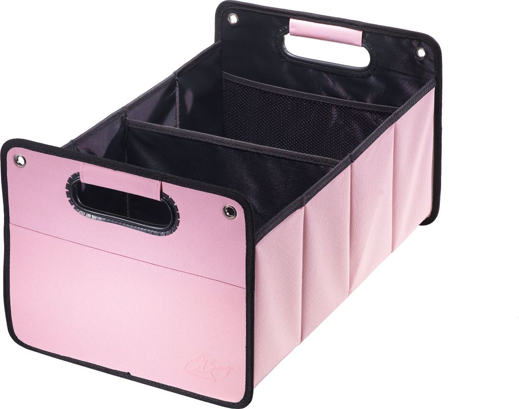 CB Präsentwerbung GmbH CBag rosa - Kofferraumtasche aus Polyester mit stabilem Boden - Klappbox, Kofferraumbox, Faltbox, Organizer, Autobox, Tasch...