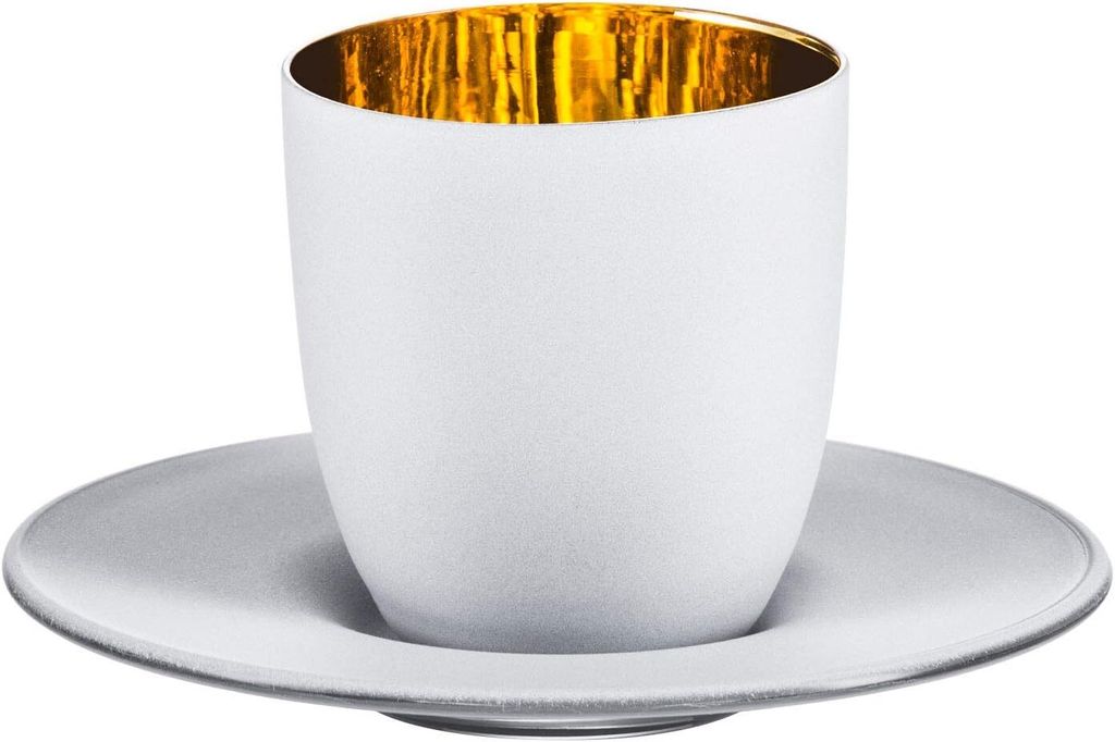 EISCH Set Espresso-Becher und Untertasse 109/6 gold-weiß Produktbild 