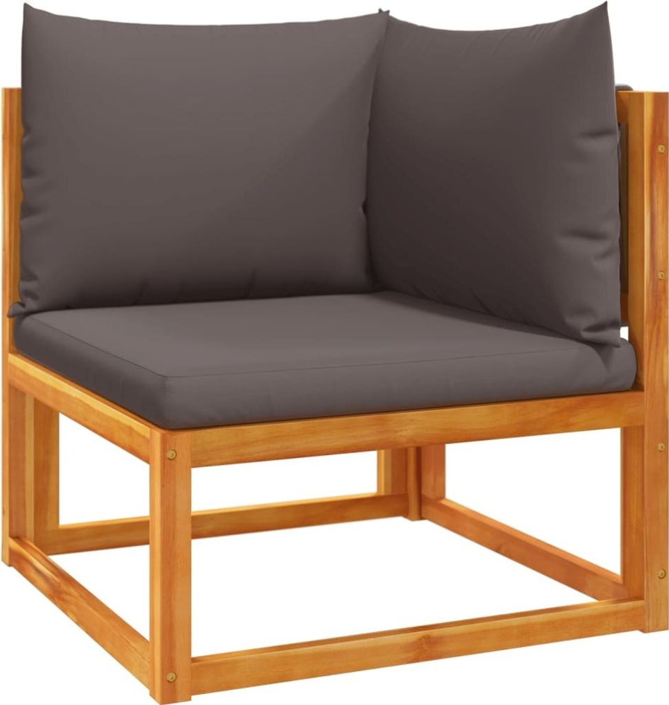 "2026 MODERNE" Gartensofa - Balkonmöbel/Loungeset - elegantes Design --Ecke mit Kissen Holz Akazie & Seil - 65x65x65cm - Gartensofas NeuMöbel651873