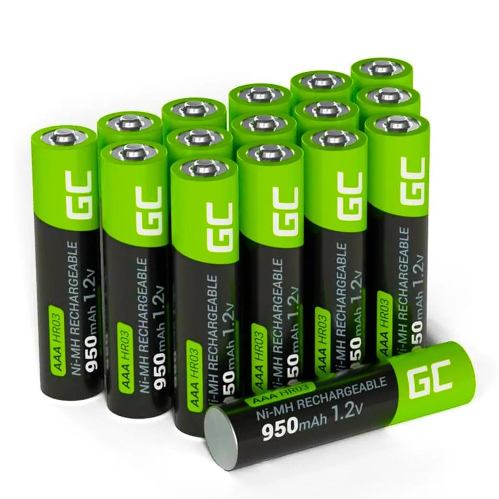 16 Piles Rechargeables AAA pour Télécommande et Jouets - NiMH 950mAh - 3