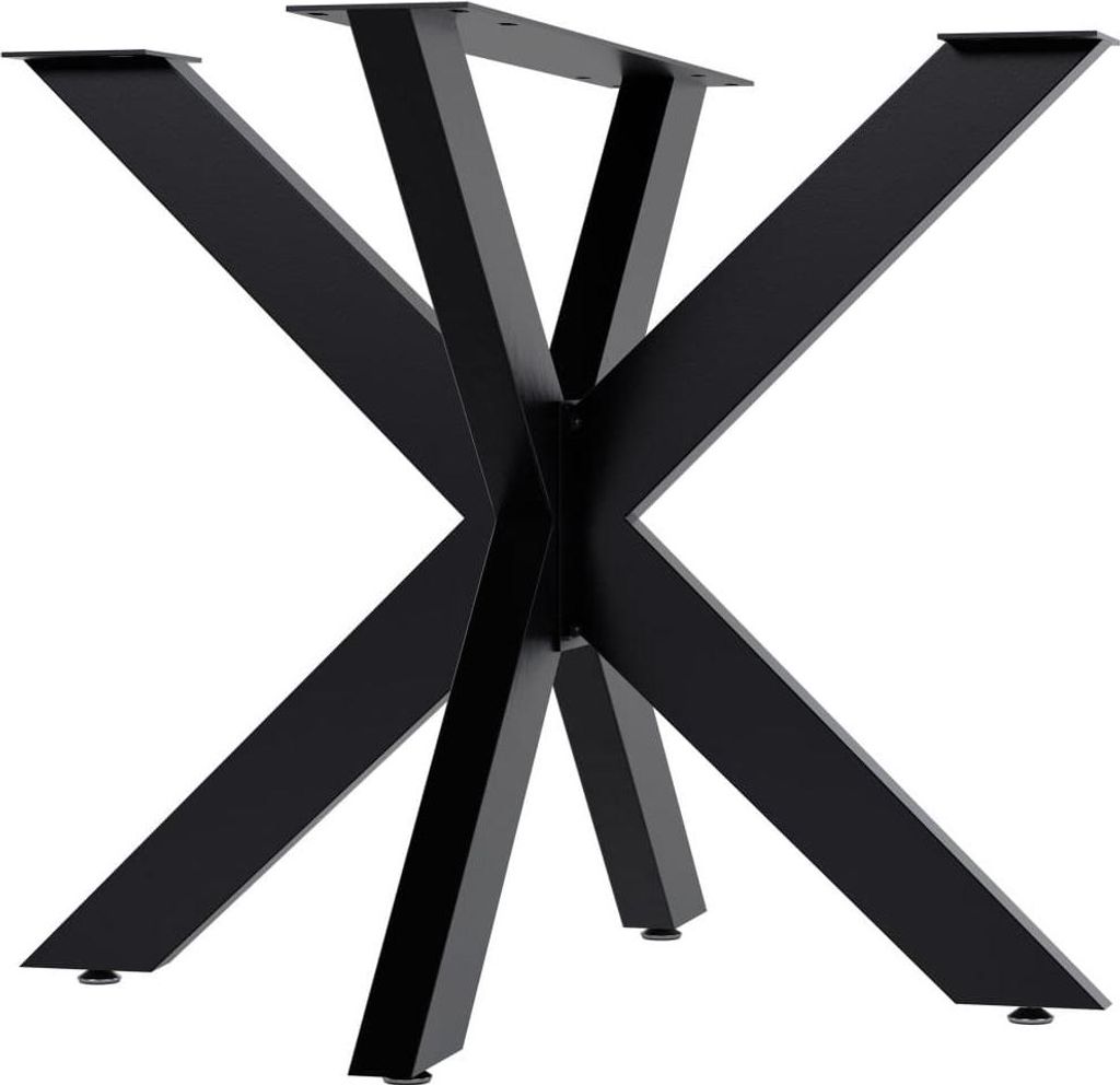 Industrielle Tischbeine aus Stahl – Tischgestell – Kratzdesign | Farbe: Schwarz | Größe: 85x85x71 cm