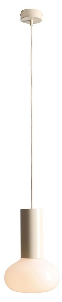 Pendelleuchte Metall Glas E14 Ø 19 cm rund H: max. 250 cm Creme Weiß Modern