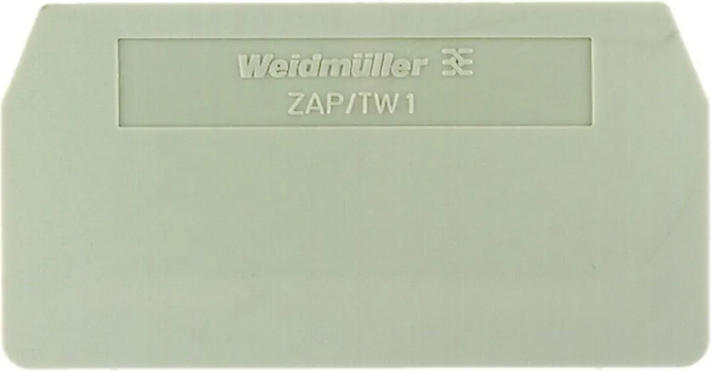 Plaque d'extrémité ZAP/TW 1 pour borniers 59,5x2x30,5mm de montage