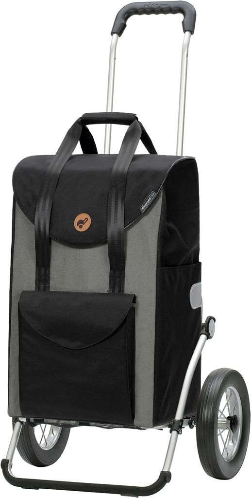 Andersen SHOPPER MANUFAKTUR Einkaufstrolley Royal Shopper Senta 49L Grey schwarz 115cm