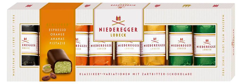 Niederegger Marzipan Klassiker Variationen Zartbitter 100g Produktbild 