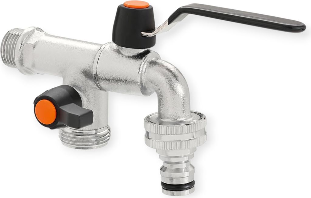 claber 1/2” Metal Doppel-Kugelauslaufhahn