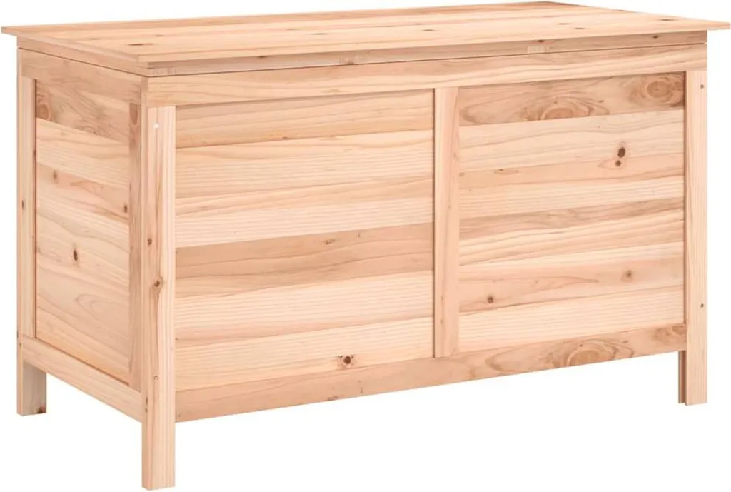 vidaXL Cassapanca da Giardino 99x50x56,5 cm Legno Massiccio Abete Naturale