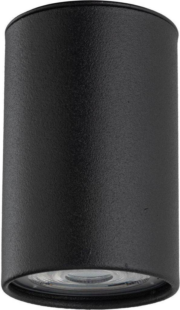 Deckenleuchte Metall D: 5 cm rund Aufputz Schwarz GU10 Spot Lampe Decke Spot Leuchte Decke