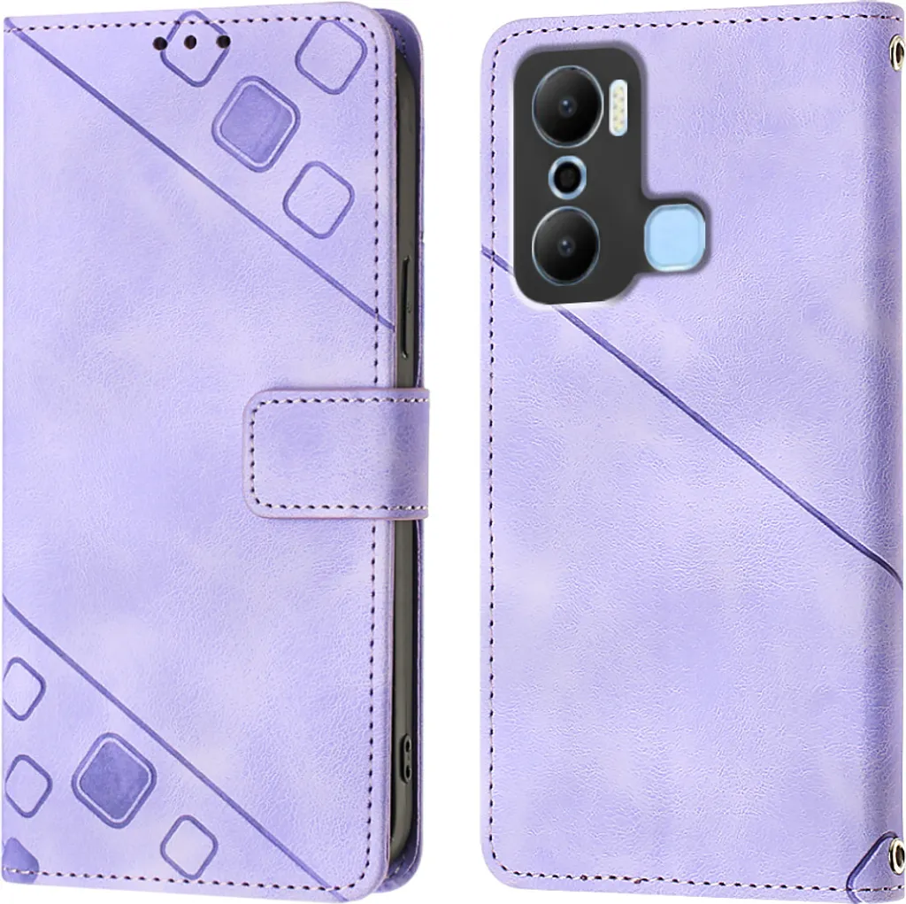 Infinix Hot 20 Play Cover Pelle Premium Viola - Stile Professionale