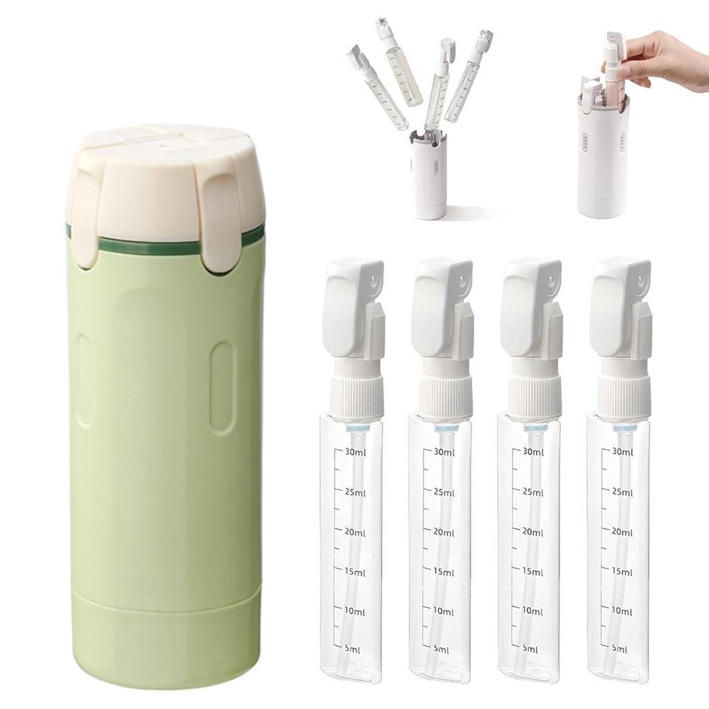 Set compatto di dispenser da viaggio 4 in 1, flaconi Immagine del prodotto 