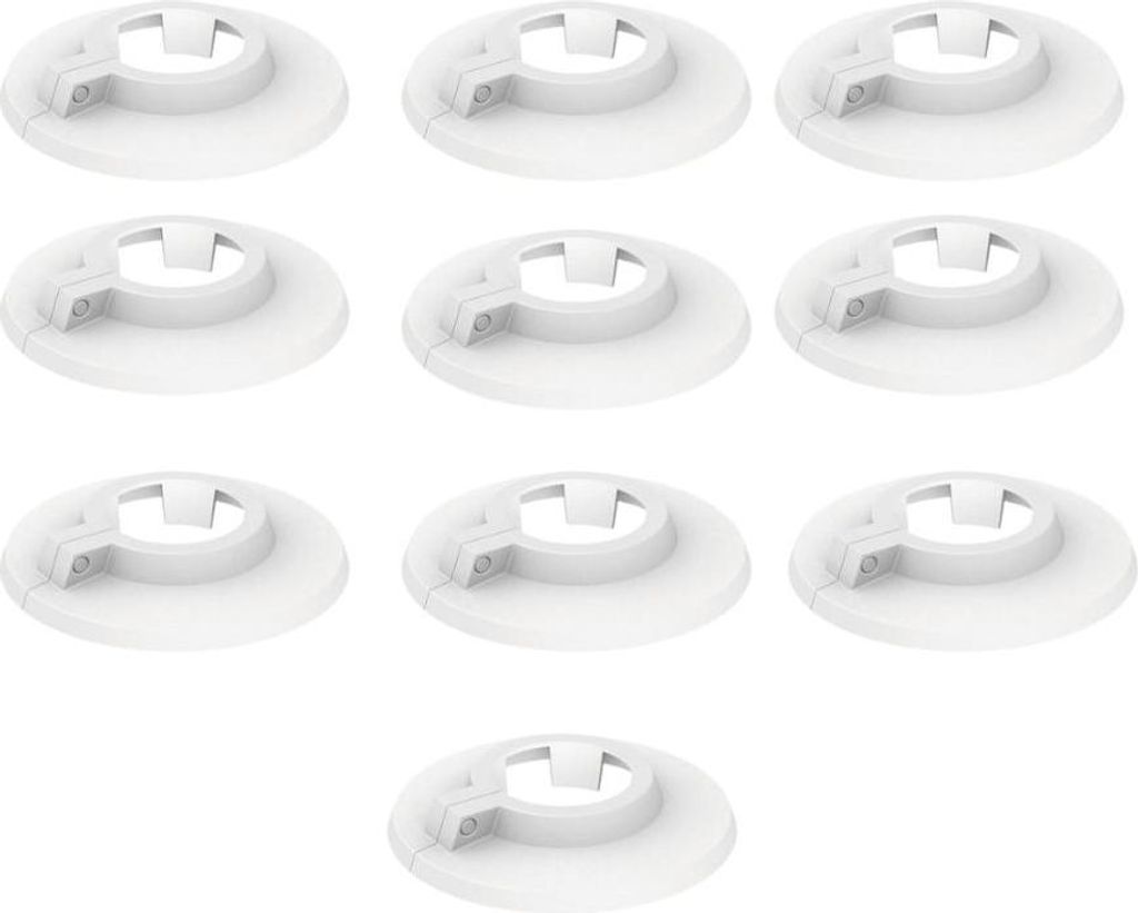 BADfabrik24 Rosette RKW 15mm, weiß, Kunststoff 10 Stück