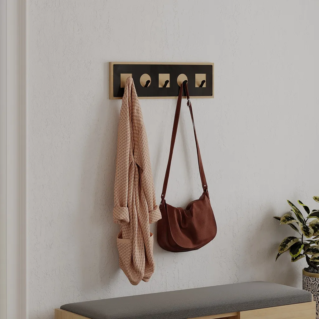 Rangement dressing chêne pour vestes et manteaux, Skye Decor 54cm