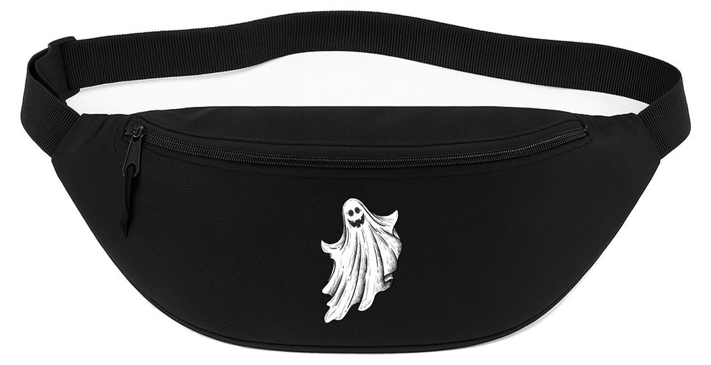 Huuraa Bauchtasche Comic Geist Fabelwesen 2,5 Liter Black Polyester Crossbody Bag Geschenkidee