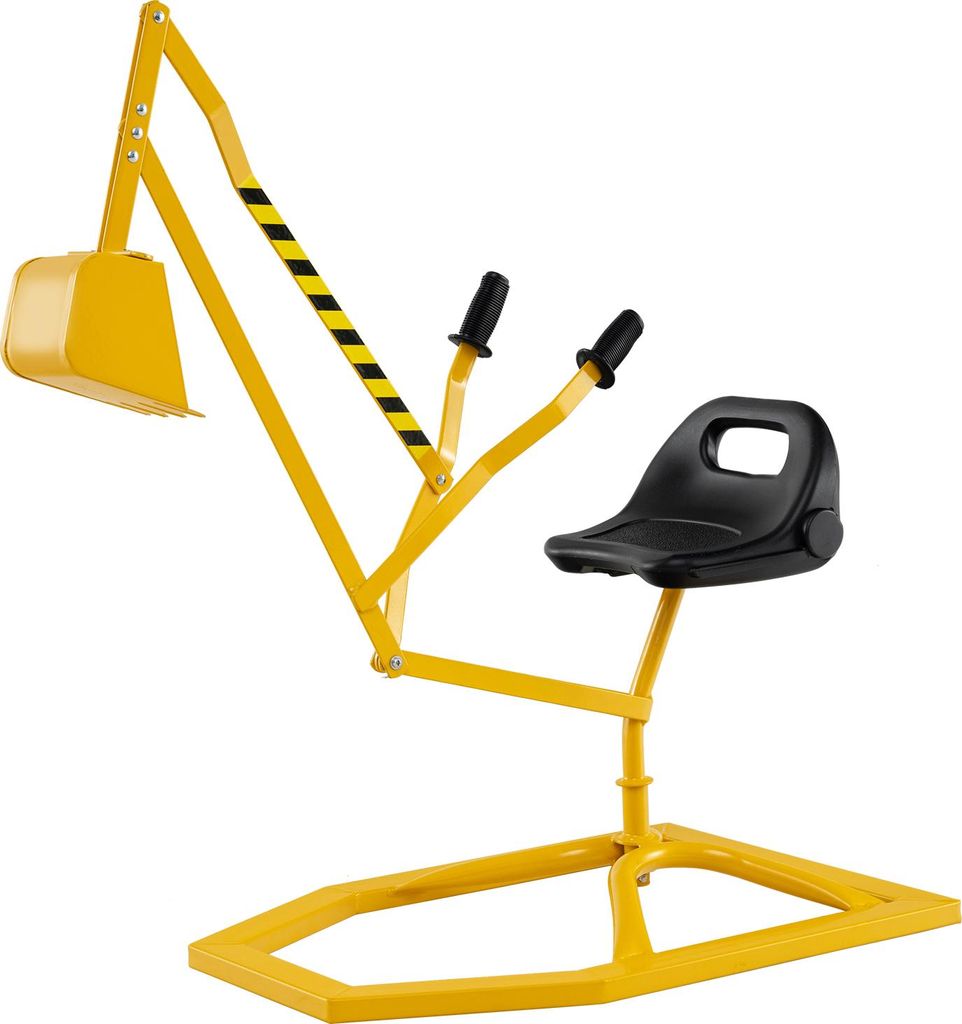 COSTWAY bagr na sezení 360°otočný, 112x40x64cm obří kovový Obrázek produktu 