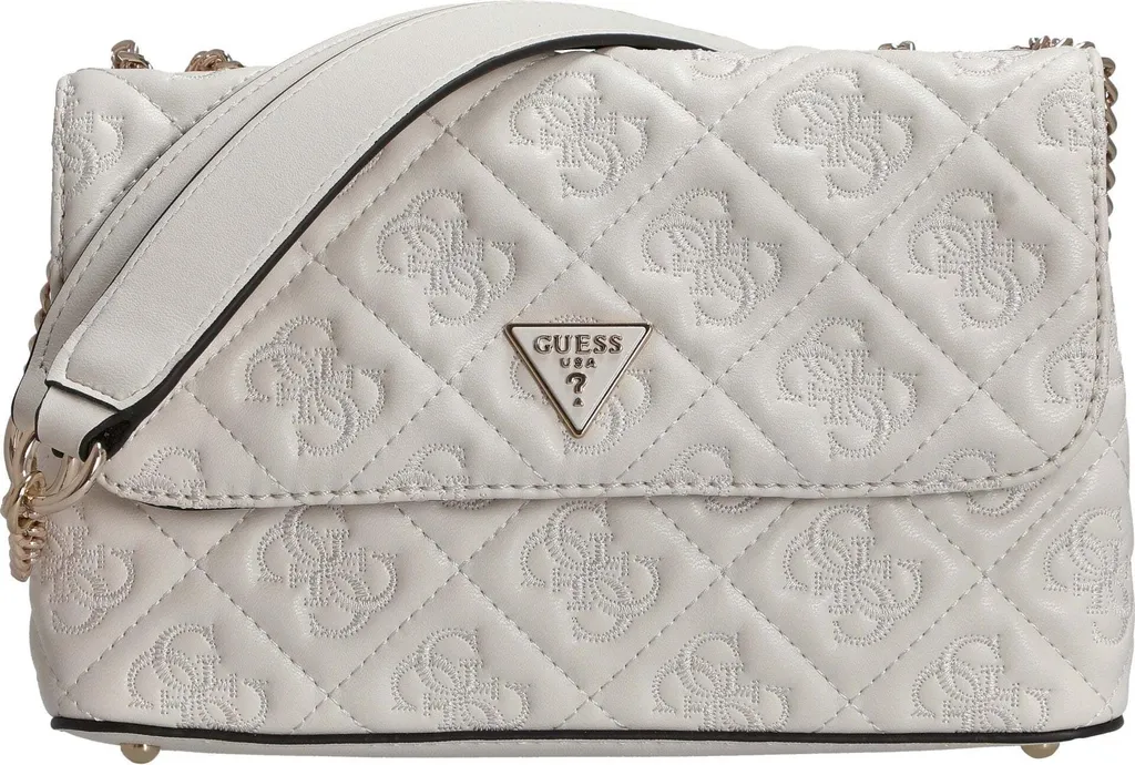 Sac bandoulière Guess Adelasia blanc cassé idéal pour soirée et ville