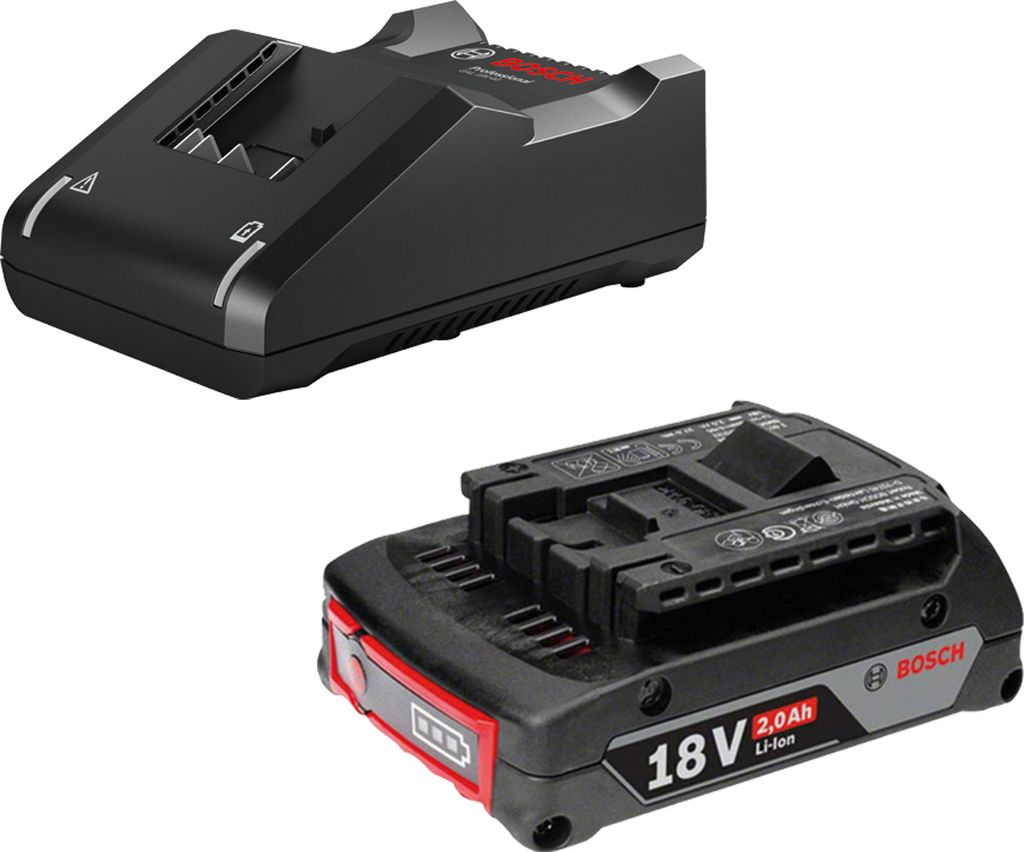 Bosch Starter-Set 18 V / 1x 2,0 Ah Akku + Ladegerät GAL 18V-40